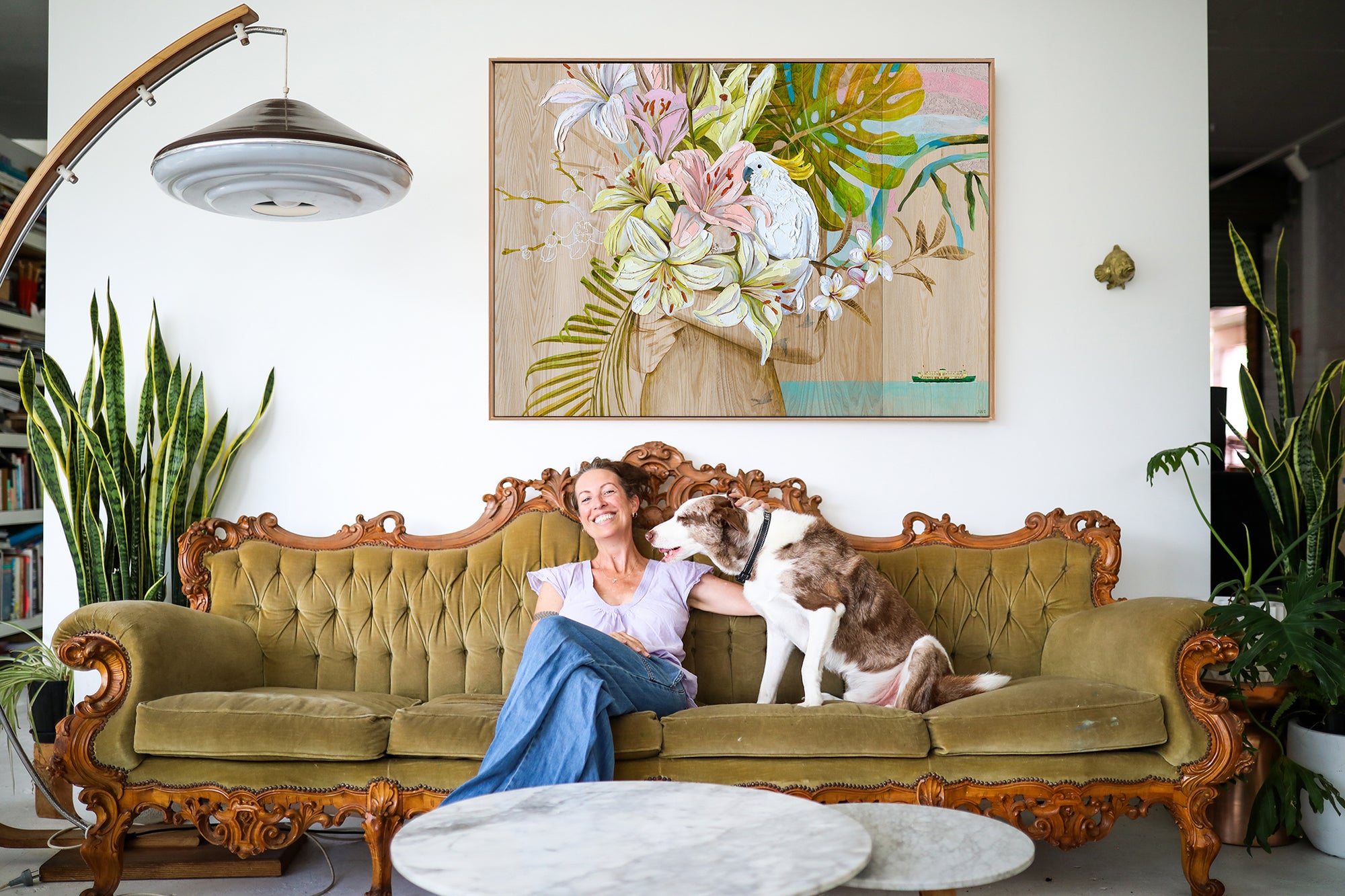 Right Place Right Time - Framed Original - 105cm x 145cm