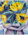 Good Morning Sunshine - Framed Original - 43cmx43cm - Jessica Watts Art