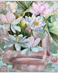 Skinny Dipping In Monet's Pond - Framed Original - 93cm x 93cm - Jessica Watts Art
