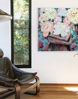 Festiva Maxima - Framed Original - 103cm x 103cm - Jessica Watts Art