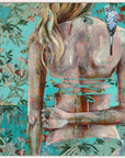 Into The Blue - Framed Original - 98cmx98cm