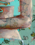 Into The Blue - Framed Original - 98cmx98cm
