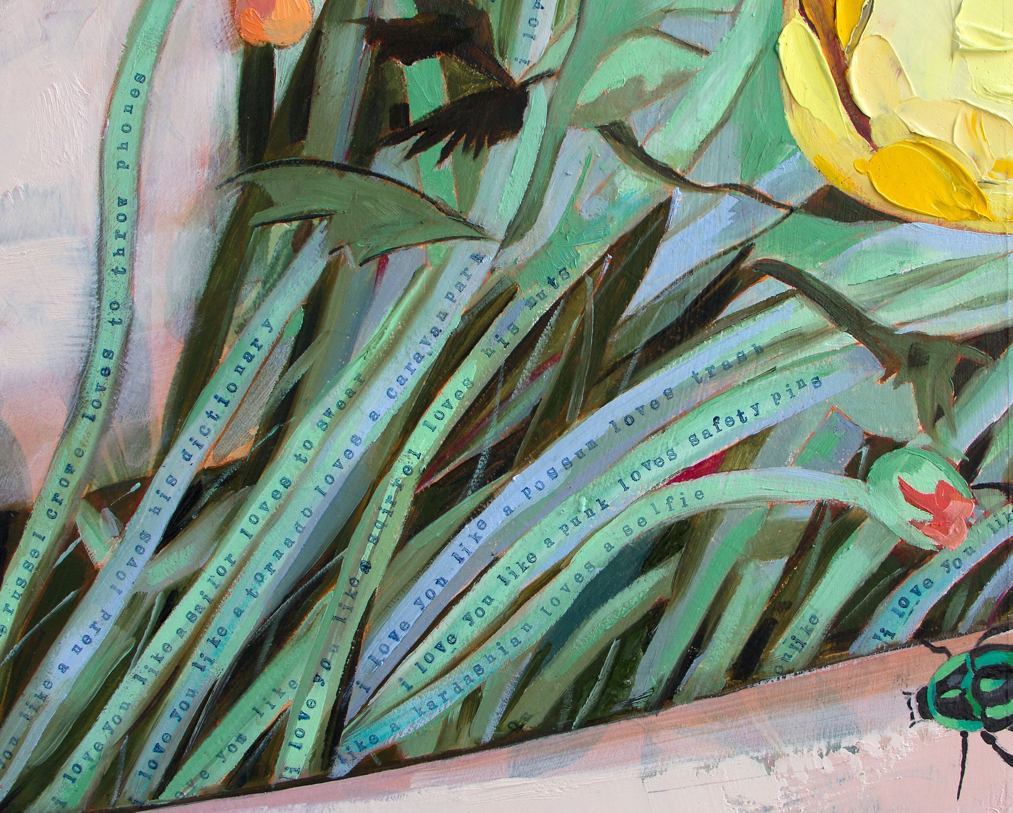 I Love You Like ... - Framed Original - 123cm x 123cm - Jessica Watts Art