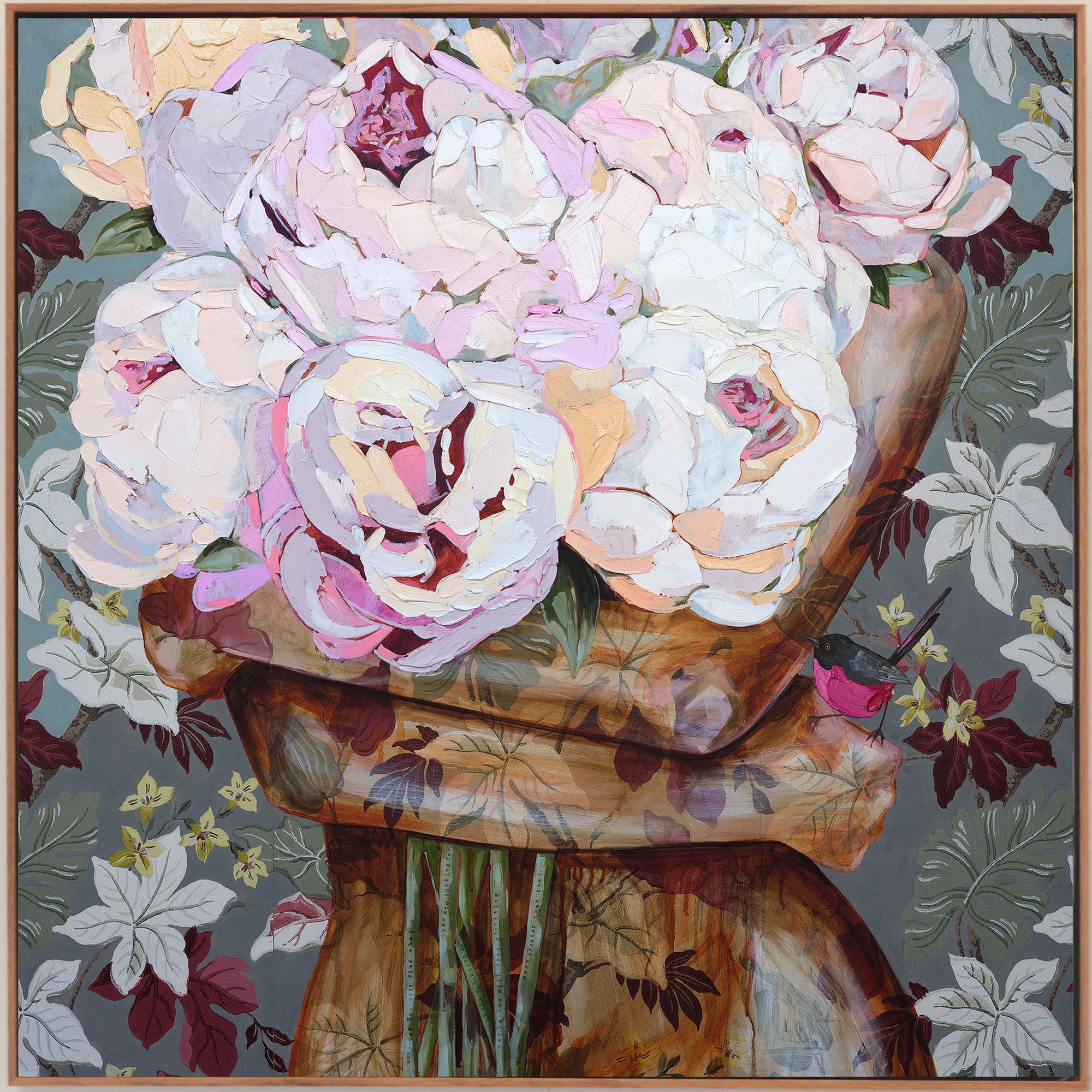 Face Plant Here - framed original - 103cmx103cm - Jessica Watts Art