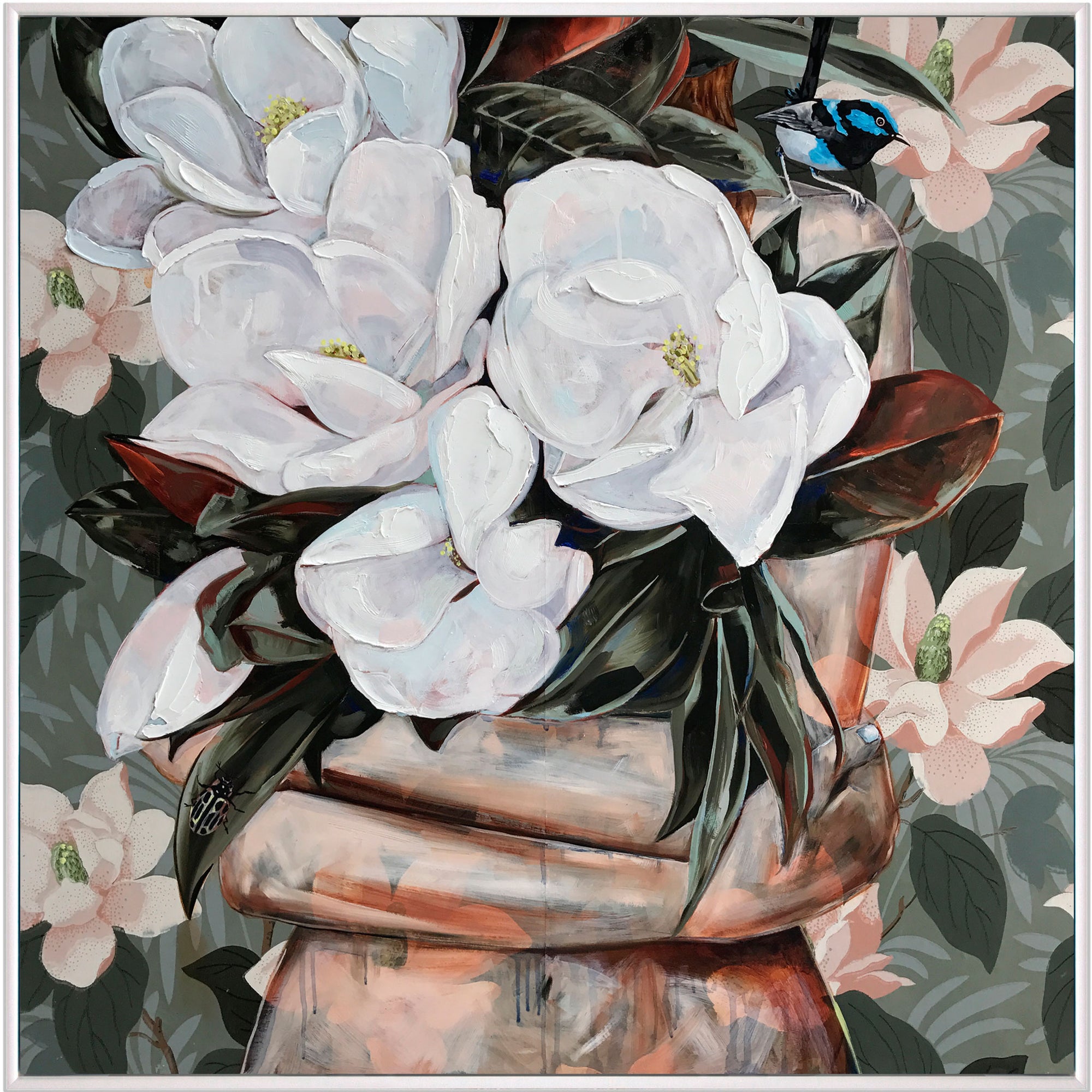 It Takes Some Effort To Look Like This - Framed Original - 93cmx93cm - Jessica Watts Art