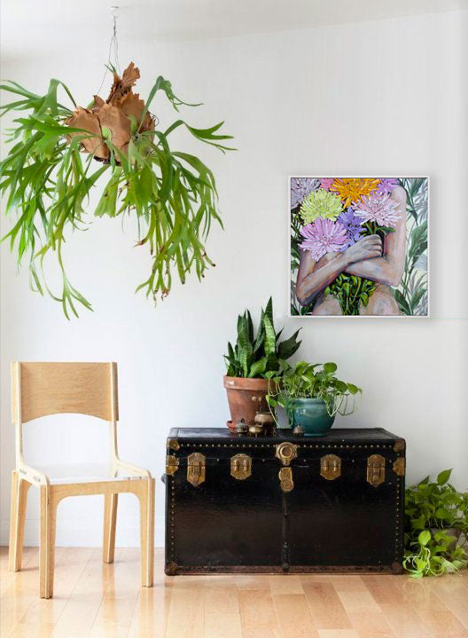 Mum&#39;s The Word - Framed Original - 43cmx43cm - Jessica Watts Art
