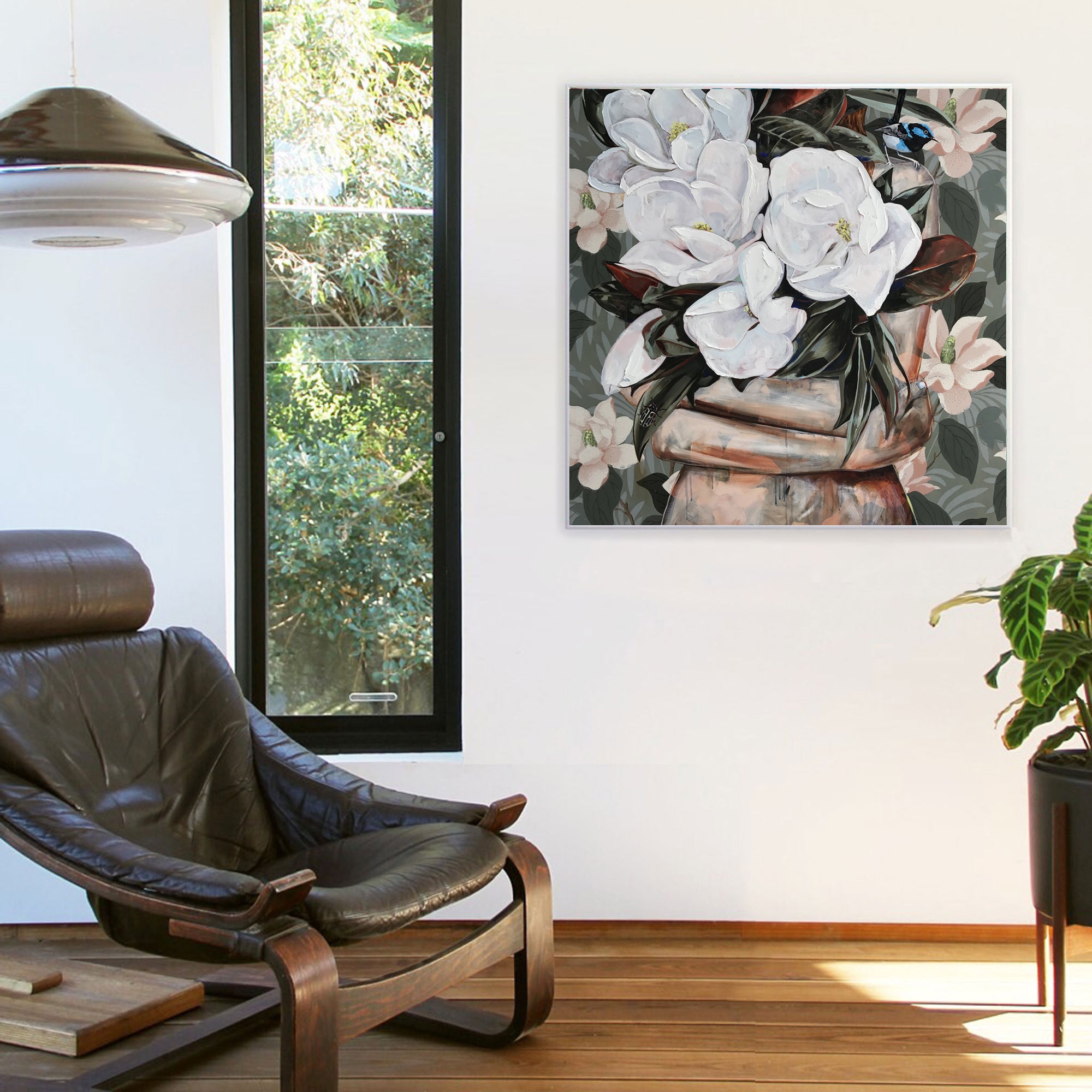 It Takes Some Effort To Look Like This - Framed Original - 93cmx93cm - Jessica Watts Art