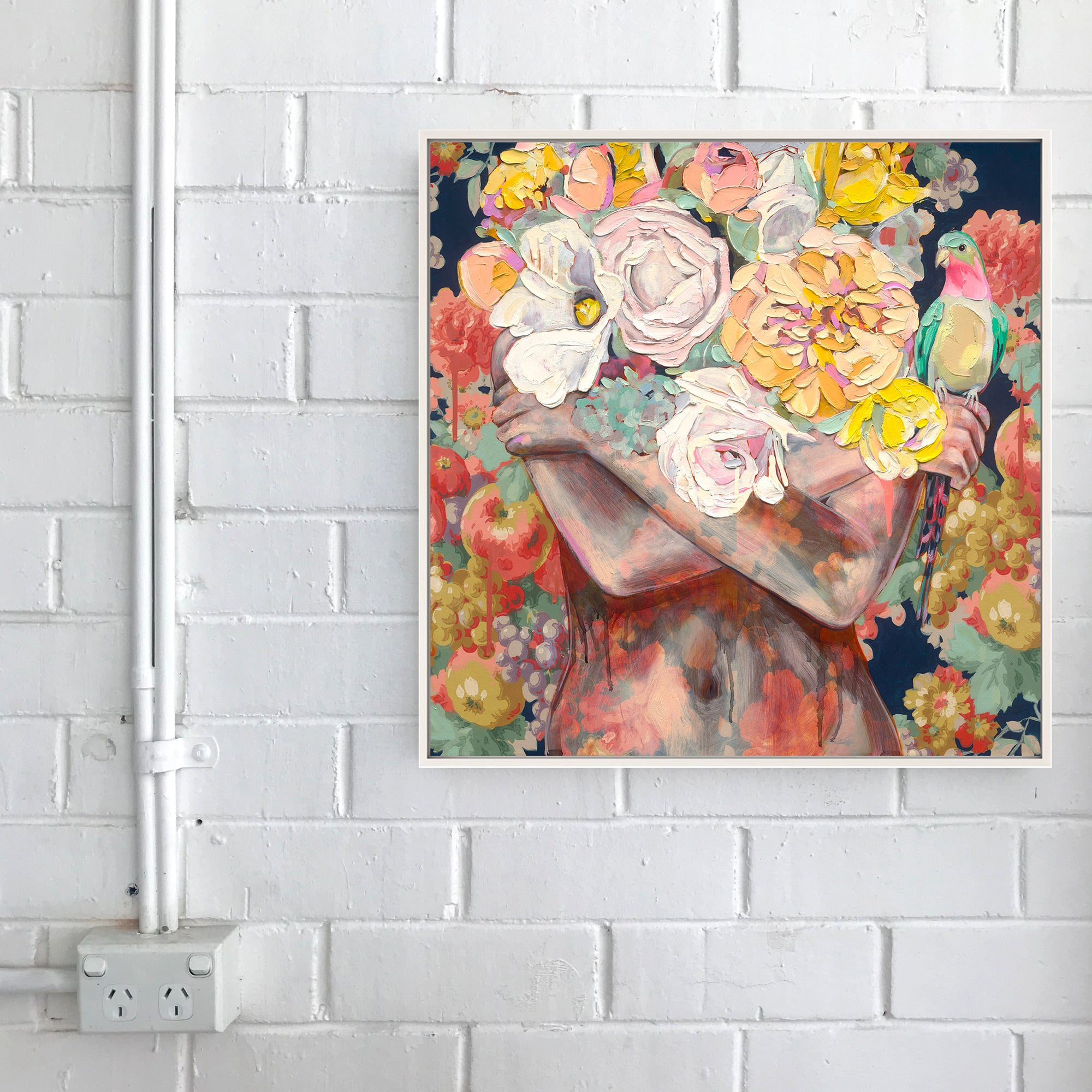 NEVER THE SAME LOVE TWICE - FRAMED ORIGINAL - 63cmx63cm