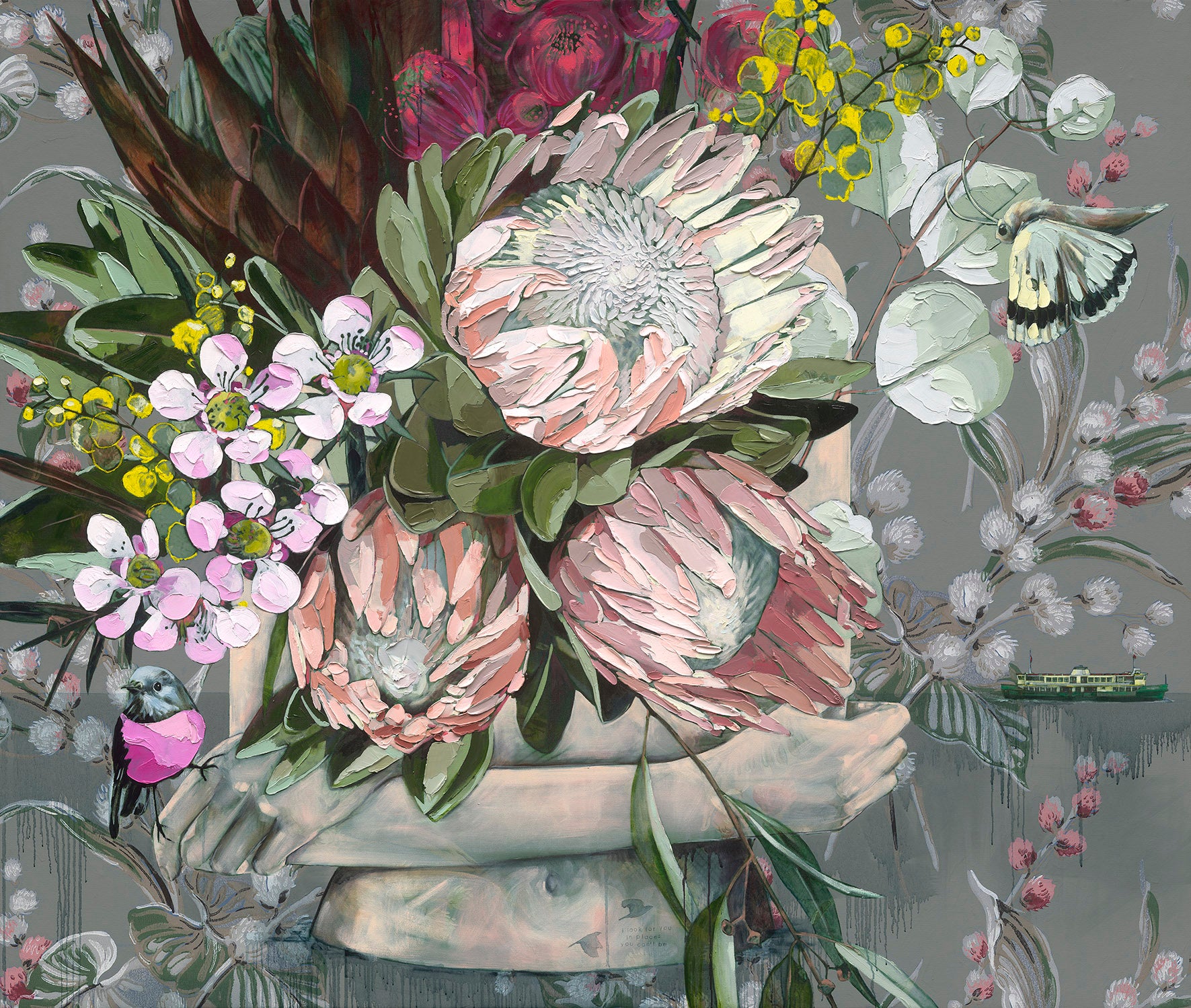 jessica-watts-fine-art-print-flowers-australian-native-flowers-butterfly